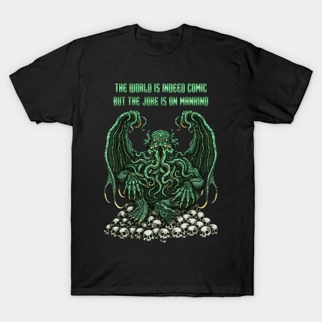 Laughing Cthulhu - Azhmodai 22 T-Shirt by azhmodai